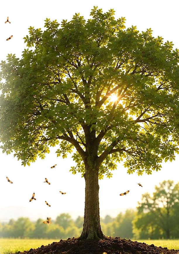 Ausgewachsener Baum in der Sonne